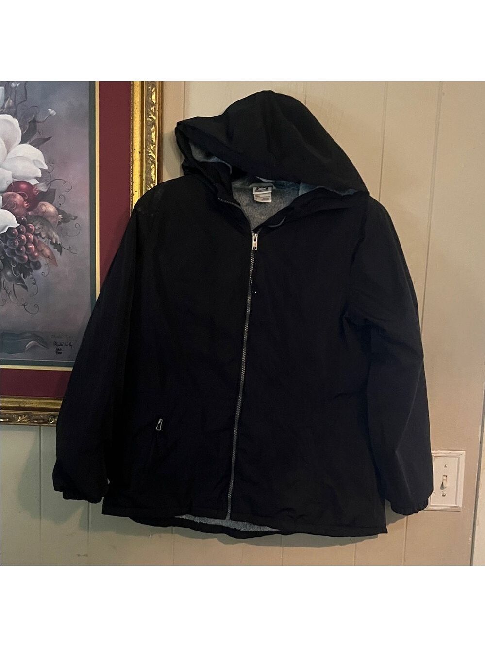 Avalanche Black Hooded Raincoat